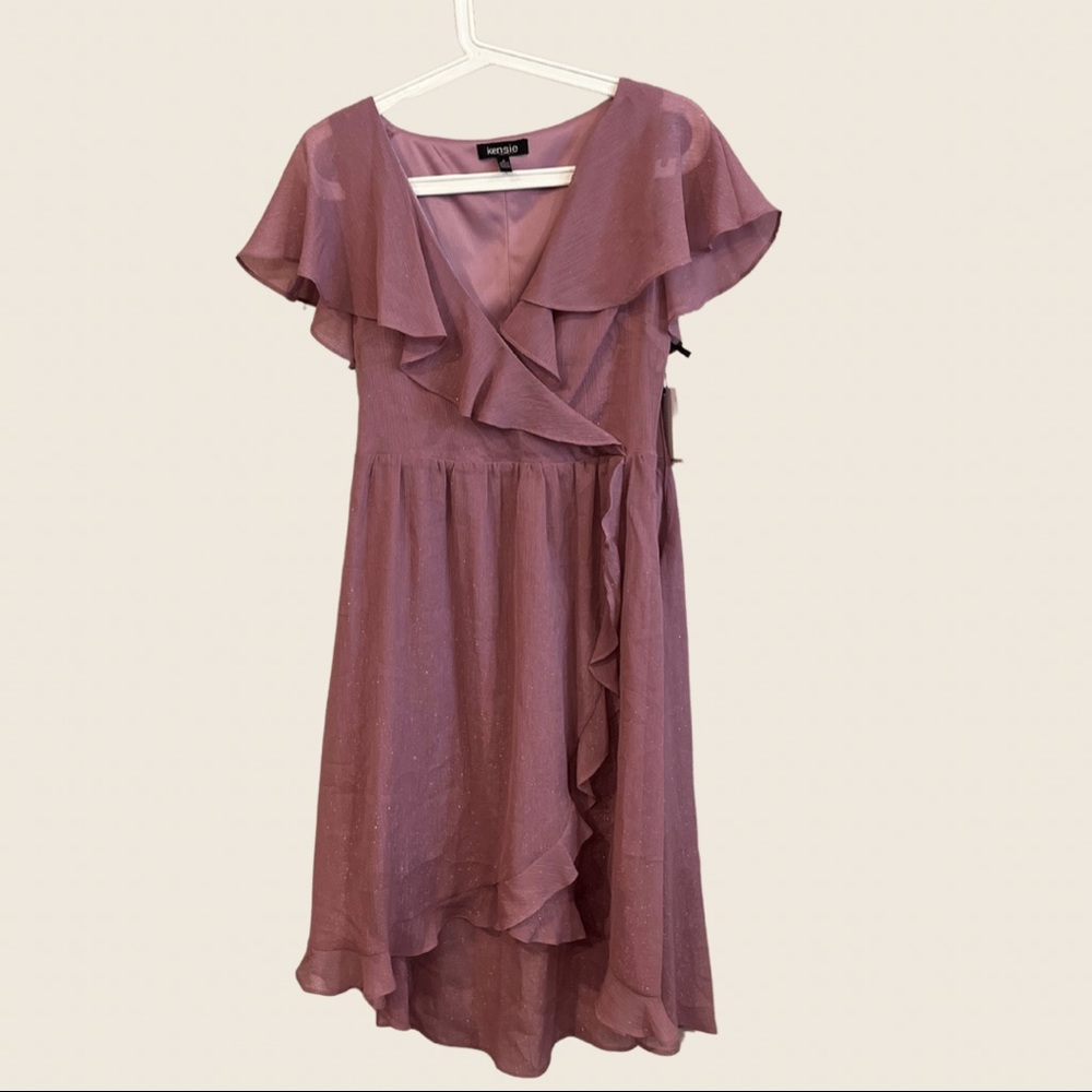 Elegant old rose dress .